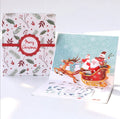 3D Christmas Deer Cart Christmas Stereo Greeting Cards Holiday Blessings Handmade Creative Gifts