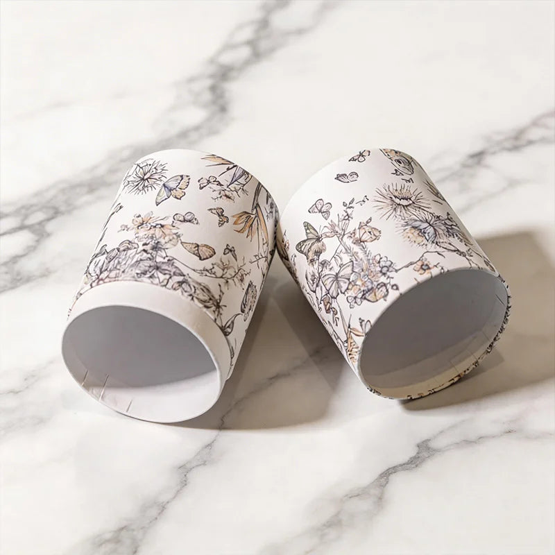 Custom logo Premium Eco-Friendly Cardboard Round White Candle Jar Luxury Mystery Perfume Bottle Gift Packaging Craft Paper Tube