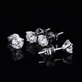 Starsgem 14k Gold 4 Prongs 1ct 0.5ct Round Brilliant Cut Moissanite Earrings MegaBDM