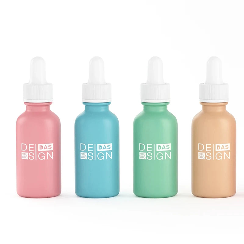 Customized 30 ml 1 oz Skincare Hair Beard Essential Oil Glass Serum Dropper Bottle with Box
