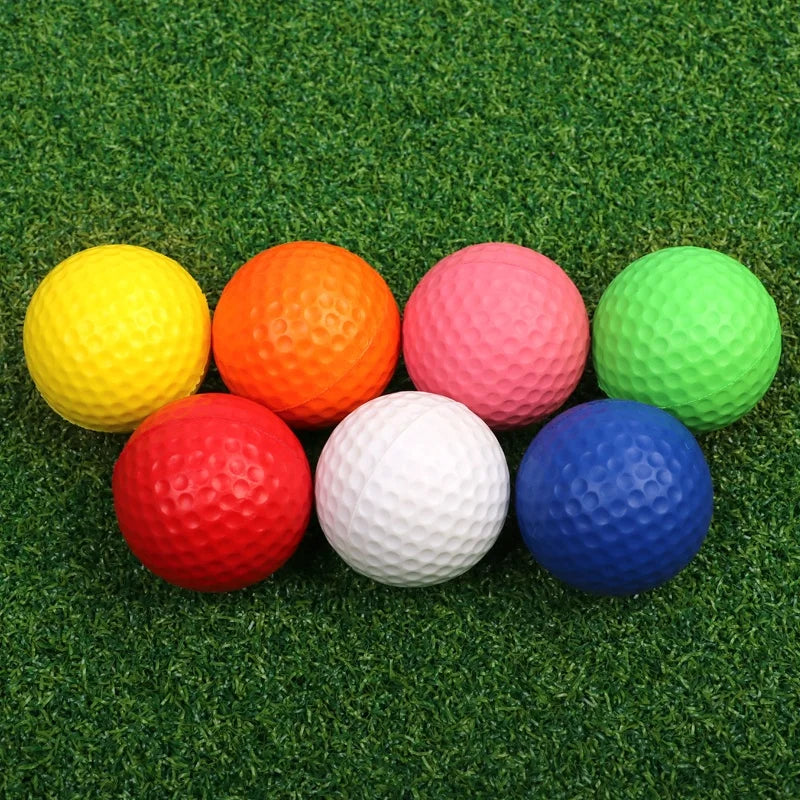 HOW TRUE Hot Sale PU Foam Light Soft Elastic Golf Ball Sponge Indoor Outdoor 42mm Practice Training Golf Balls