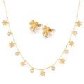 Stainless Steel Christmas Simple Snowflake Tree Pendant Choker Necklace Stud Earrings Women's Fashion Jewelry Set