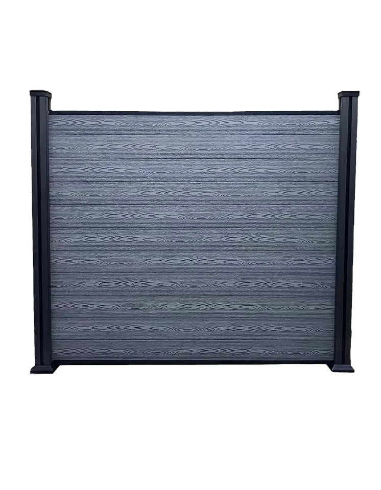 Alloy Frame Waterproof Garden Fence Boards Balcony WPC Composite Panels Australian Style 3D Model Number Wood Plastic Composite