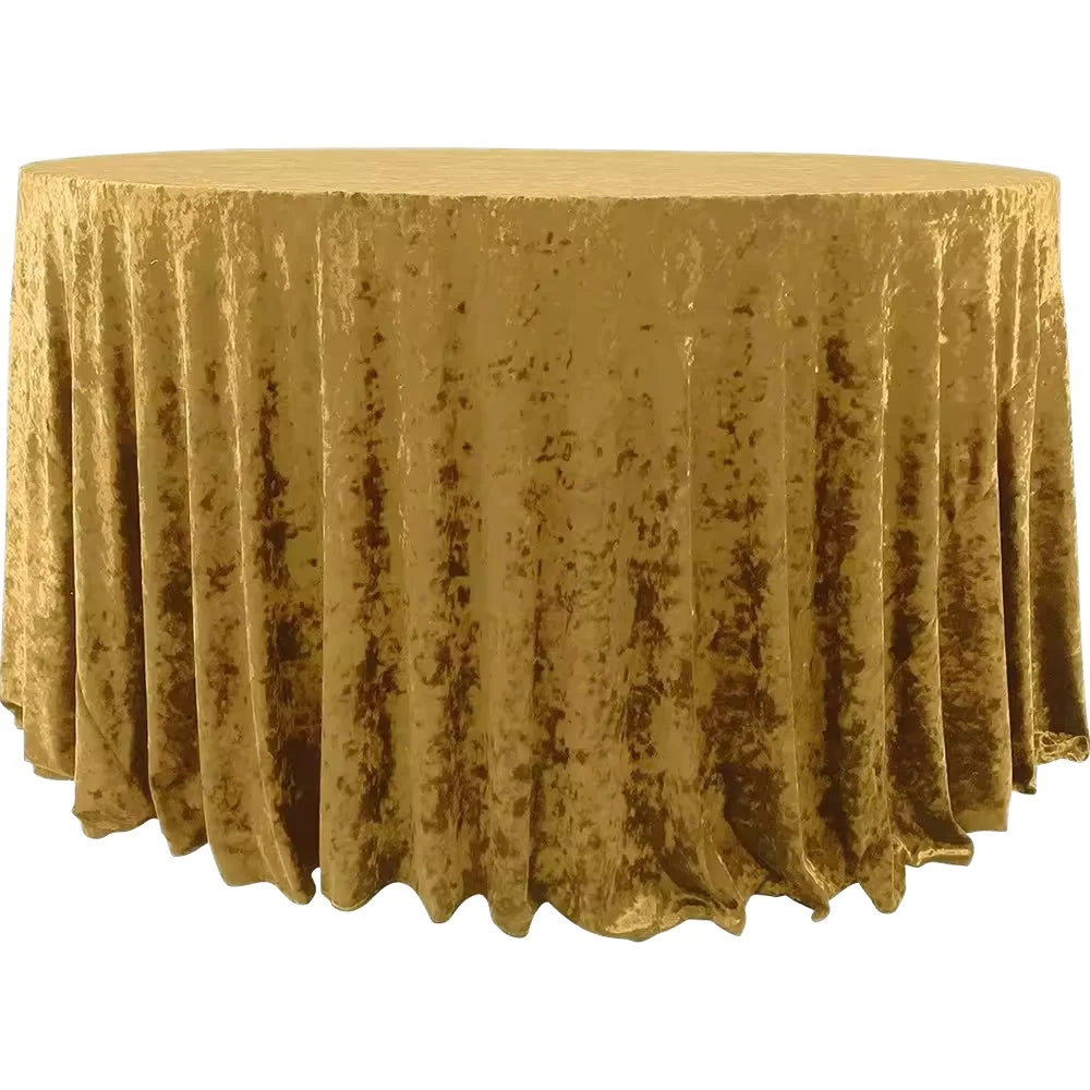Sparkling Round Polyester Tablecloth Woven with Shiny Sequins 10+ Festive Colors Available