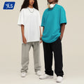 YLS1215 Personalized 425 GSM Heavy Weight Cotton T Shirt Oversized Mock Neck Streetwear Tshirt for Men