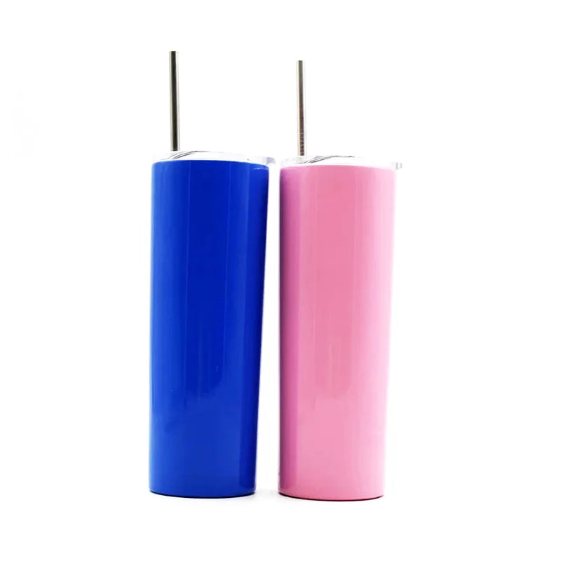 Double Wall 20oz Stainless Steel Drinking Tumbler Straight Body Cup Tumbler Sublimation Blanks