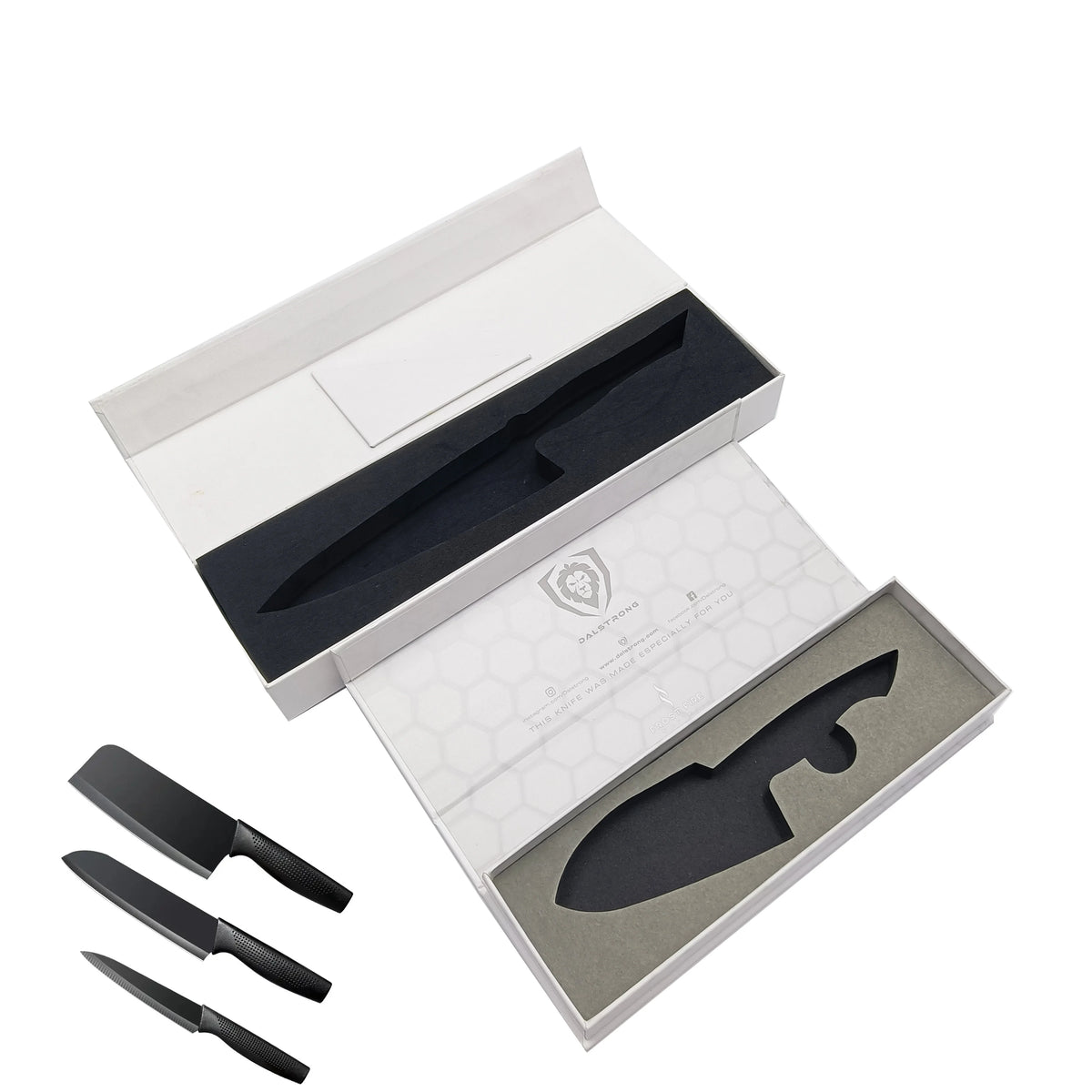 Custom Brand Logo Kitchen Knife Boxes Knife Spoon Fork Set Magnetic Rigid Tableware Printing Box Gift Box With EVA Inset