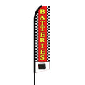 48h Fast Delivery 3x5 ft 100%Polyester Wind-proof Customized Batteries Swooper Feather Flag Promotional Feather Flags