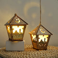 New Wooden Eid Mubarak Food Tray Ornament Light Ramadan Decoration for Home Islamic Kareem Muslim Party Decor Eid Gifts