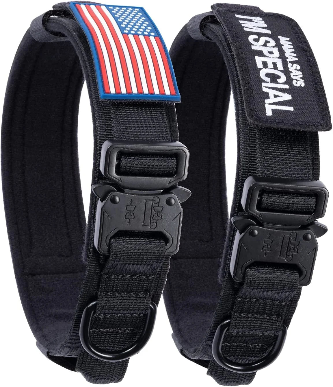 1000D Nylon&cotton Pet Collar with Handle Wear-resistant Customization Adjustable Outdoor Tactical Training Pet Dog Collar