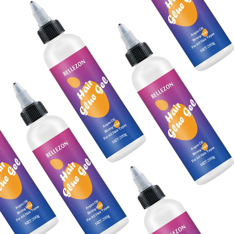Private Label 200g Dry Fast Clear Glueless Wig Install Products Liquid Glue Gel for Hair