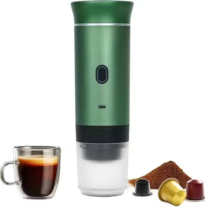 High Quality OEM Portable USB Rechargeable 3-in-1 Espresso Coffee Maker Compatible with Big Capsule Small Capsule Ground Coffee