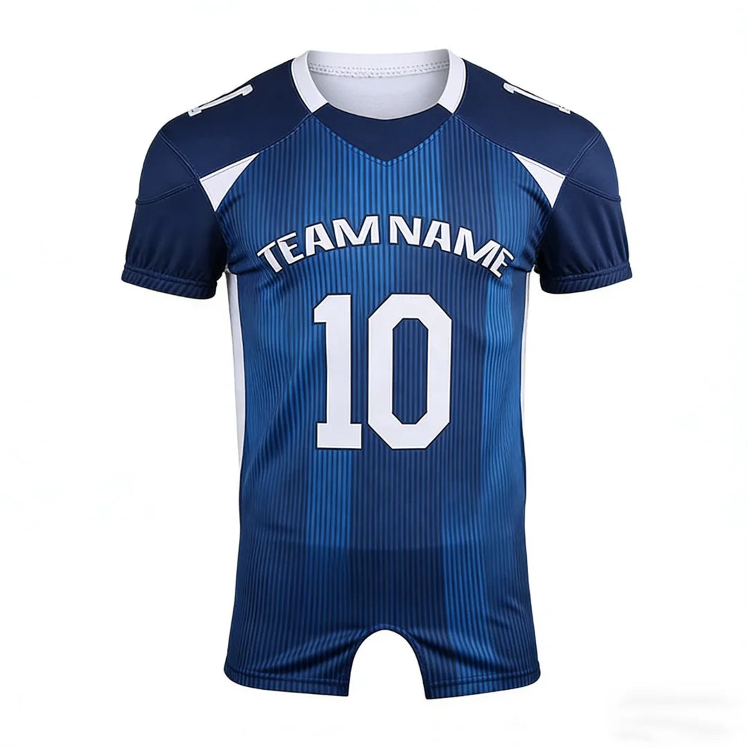 Customizable Printed American Football Jersey Tee Top Elastic Short Sleeves Training Practice Shirt for Men Design Your Own Team