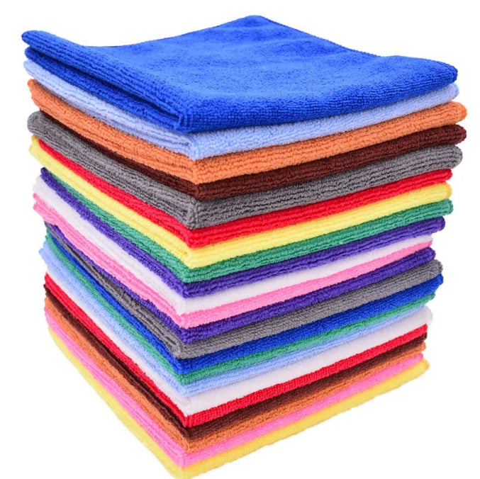40x40 Wholesale Colorful Car Detailing 100% Microfiber Micro Fiber Cleaning Cloth Microfiber Towels