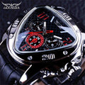 Jaragar GMT951 Top Brand Men's Automatic Watch Sport Racing Design Triangular Leather Strap Hangzhou Movement Glass Dial Window