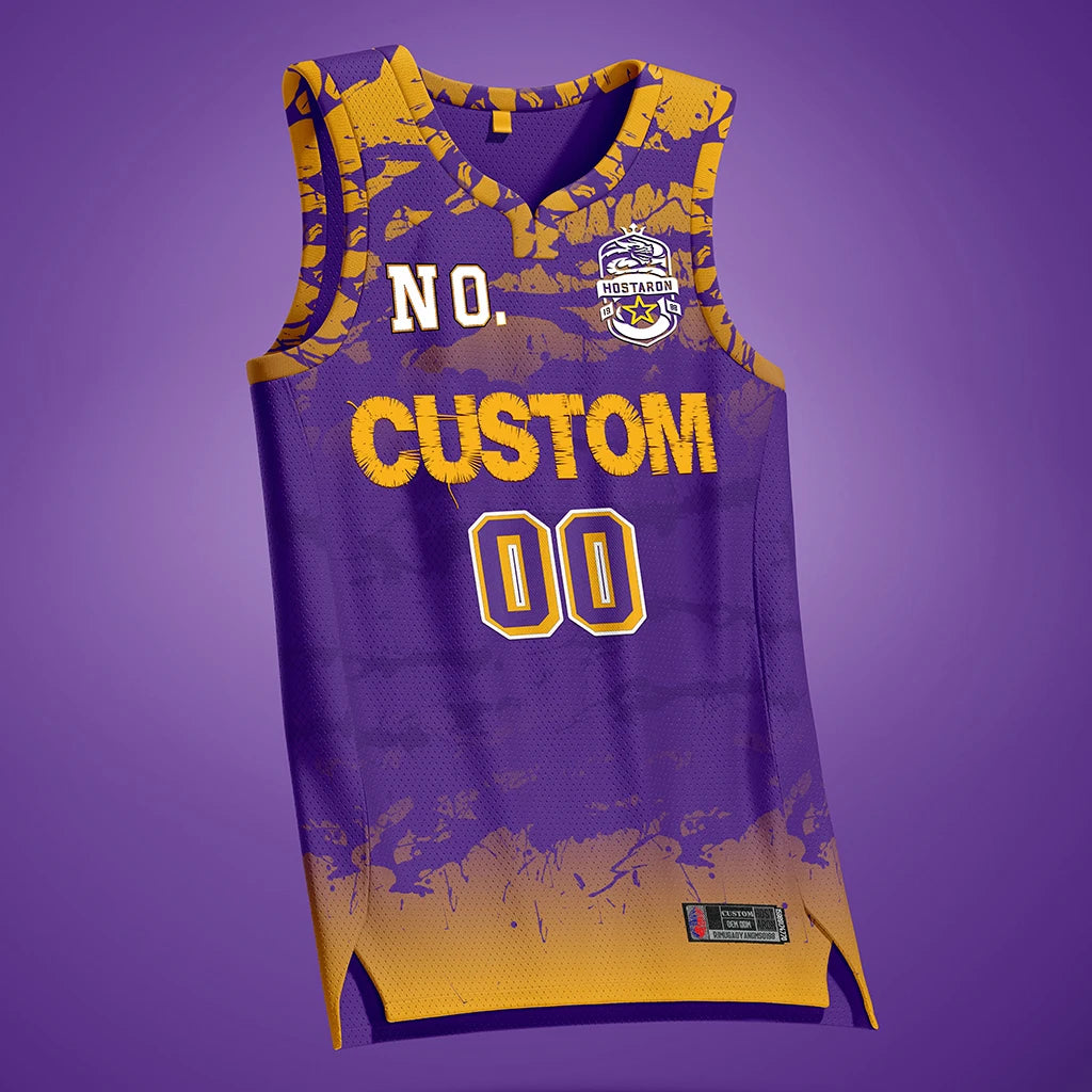 HOSTARON Custom Sublimation Summer Mesh Mens Basketball Jersey Kit Youth Sports Clothing Breathable Training Basketball Uniform
