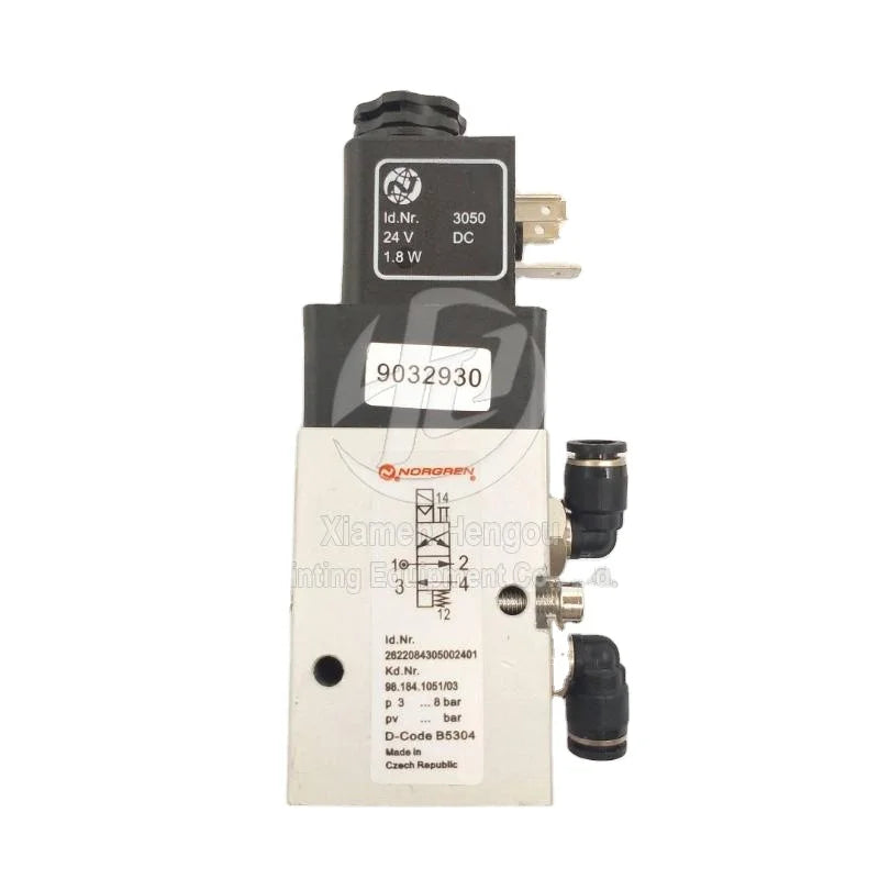 SM102 CD102 Solenoid Valve for Printing Press New Condition for Printing Shops-61.184.1051 98.184.1051 S9.184.1051