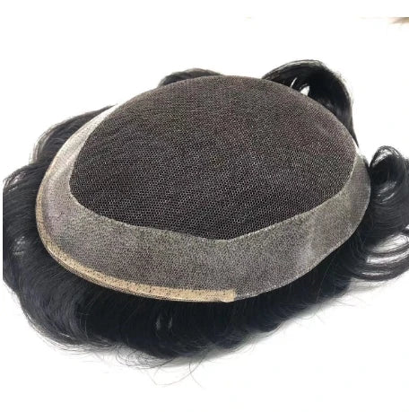 NL New Arrival Design French Lace Toupee Upgrade Australia Natural Looking Skin AUS Human Hair System Replacement Hair for Men