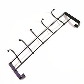 Hot Sale Kitchen Iron Art Non-marking Nail-free Hook Multi-row Cabinet Storage Hanger 5 Pcs Row Hook