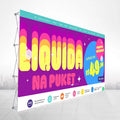FEAMONT Outdoor Portable Folding Backdrop Pop up Banner Exhibit Trade Show Display Stand