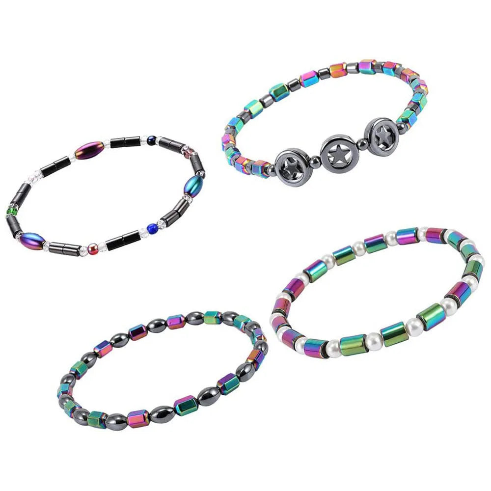 Hematite Magnetic Therapy Anklet Bracelet Energy Healing Anklet Relief Pain Hematite Anklet for Women Men