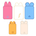 Custom Cartoon Animal Shaped Plush Card Holder Cute Cat Paw & Bunny Themed Soft Card Wallets
