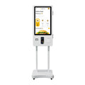 Self Service Order Screen Used for Restaurant Fast Food Hotel Sensor Touch Check Out Service Payment Devices With Menu Board