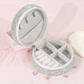Modern New Fashion White Pink Luxury Jewelry Storage Box Creative Elegant Design for Girls' Earrings and Necklace