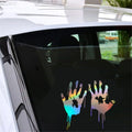 Bloody Palm Car Laser Sticker Vinyl Decal Car Truck Bumper Window Laptop Sticker Decor Gift Die Cut Decals Laptop Window Glass