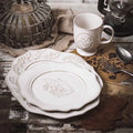 Solhui Medieval Ins Embossed Ceramic Plate Lily of the Valley Ceramic Water Cup Western Steak Tableware Set