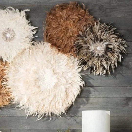 Accessories Items Nordic Art Luxury Wholesale Price Home Decoration JuJu Hat for Home Decor Feather Wall  Decorative by Set