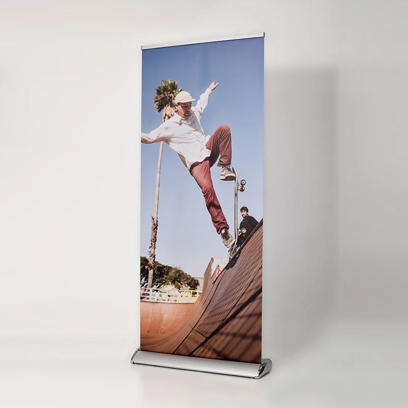 Aluminium Silver Teardrop Roll up Stand Banner Trade Show Backwall Display Exhibition Frame Display