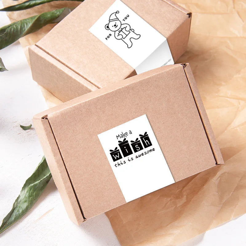 Custom Box Sealing Stickers Vinyl logo Printing Waterproof Matte  Labels for Packaging
