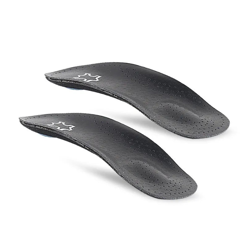 Arch Support Relieve Heel Pain Protect Foot Orthotic 3/4 Insoles High Arch Hard PU Leather Insoles