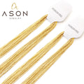 Ason Hot Sale New Fashion Wholesale 45~60cm Length 2.3mm Stainless Steel Thick NK Figaro Chain Ladies Cheap Jewelry Cuban Chain