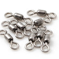 DORISEA All Stainless Steel 8#-8/0 Fishing Connector Crane Swivel Rolling Barrel Swivel Snap Hook
