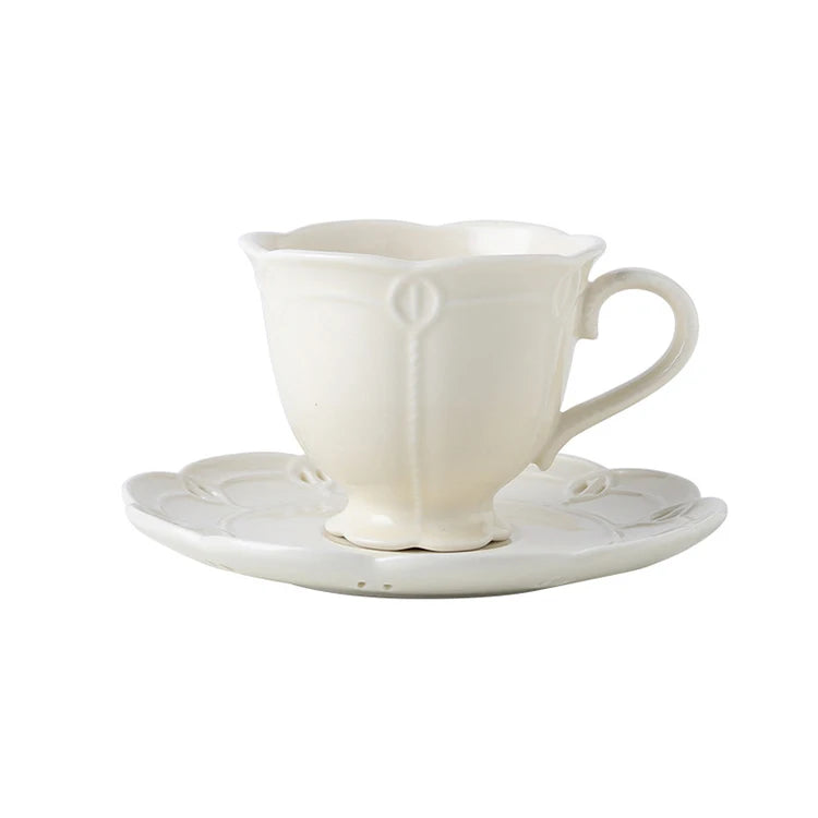 China Factory Wholesale Home Premium Elegant Ceramic Cups and Saucers Mug Cup Set