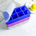 8 Large Square Food-Grade Silicone Ice Block Maker Ice Cream Cone Holder with Lid for Candy Cake Chocolate Molds