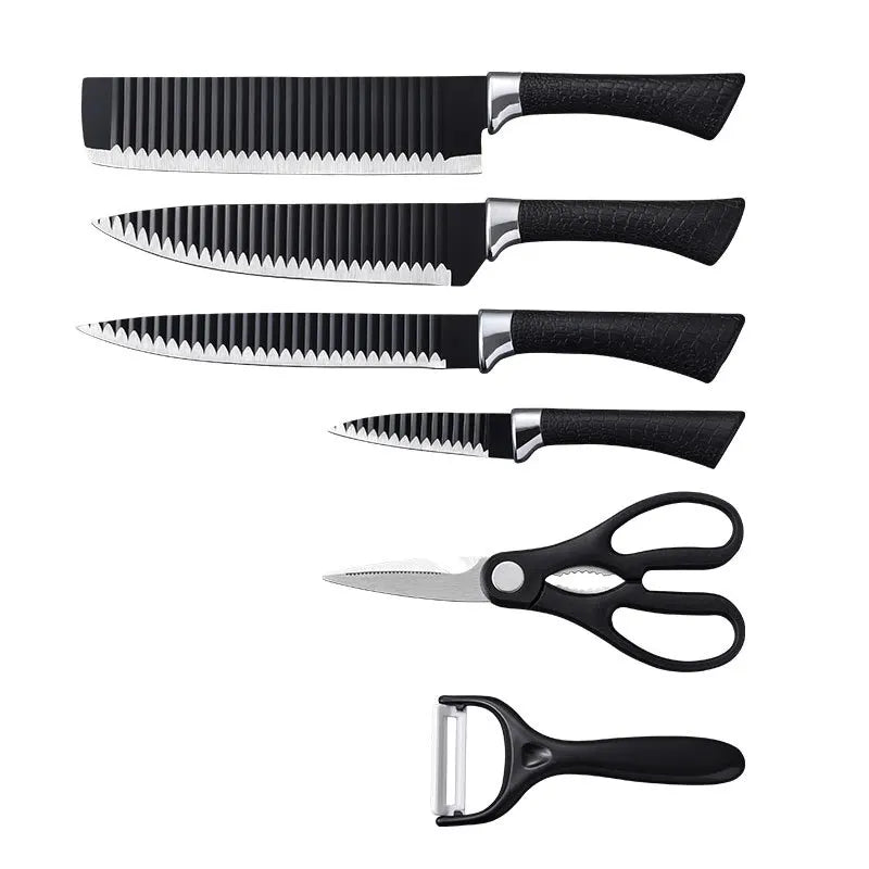 6pcs Set Top Seller Kitchen Knives Sets Stainless Steel Multi-functional Swiss Knife Sets Ceramic Peeler