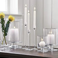Hot Sale Retro Polished Crystal Candle Holder for Restaurant Candlelight Dinner Decorative Accessory