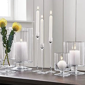Hot Sale Retro Polished Crystal Candle Holder for Restaurant Candlelight Dinner Decorative Accessory