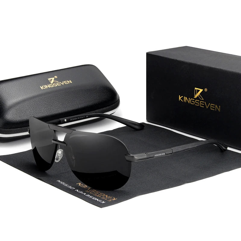 KINGSEVEN Unisex Polarized Sun Glasses Original Pilot Driving Aluminum+TR90 Eyewear UV400 Shades 7718