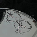SC Wholesale Korean Statement Butterfly Earrings Fashion C Shape Bowknot Earrings Trendy Silver Bow Stud Earrings for Women
