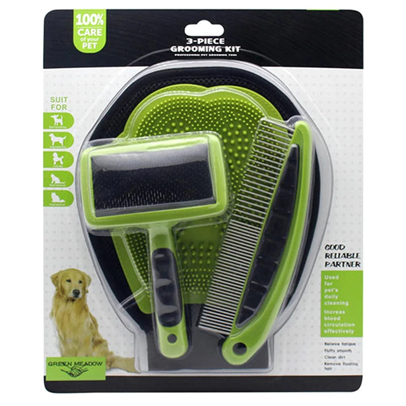 Pet Grooming Products Tool Shower Set Pet Grooming Set Deshedding Shell Comb Slicker Dog Cat Pet Grooming Set