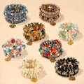 Qiuhan Multi Color Heart-shaped Crystal Pendant Jewelry Retro National Style Fashion Bracelet