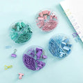 84pcs/box Kawaii Small Metal Paper Clip Candy Color Binder Clips Bulldog Clamps for Book Decorative Clip Set School Stationery
