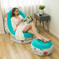 JIUYI New Lazy Sofa Inflatable Foldable Lounge Chair Outdoor Sofa Bed with Foot Pedals Comfortable Combination Sofa Chair
