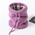 New Style Knitted Pure Color Scarf Fleece Scarf Winter High Collar Decoration Pull Rope