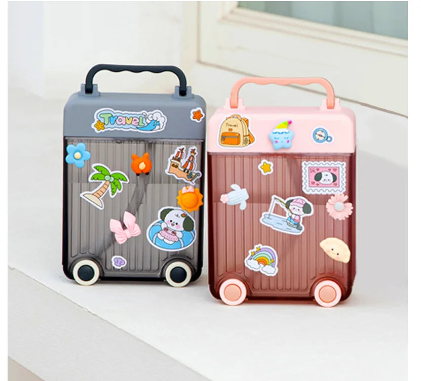 Creative Food Grade Drinkware Plastic Camera Kids Water Bottle with Straw