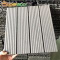 Modern Style DIY Stone Decking Tiles Anti-Slip Waterproof Outdoor Deck Tile for Balcony Easy Click Installation Brushed Technics